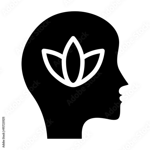 Meditation Retreat Vector Glyph Icon Design