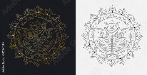 flower luxury mandala vector design