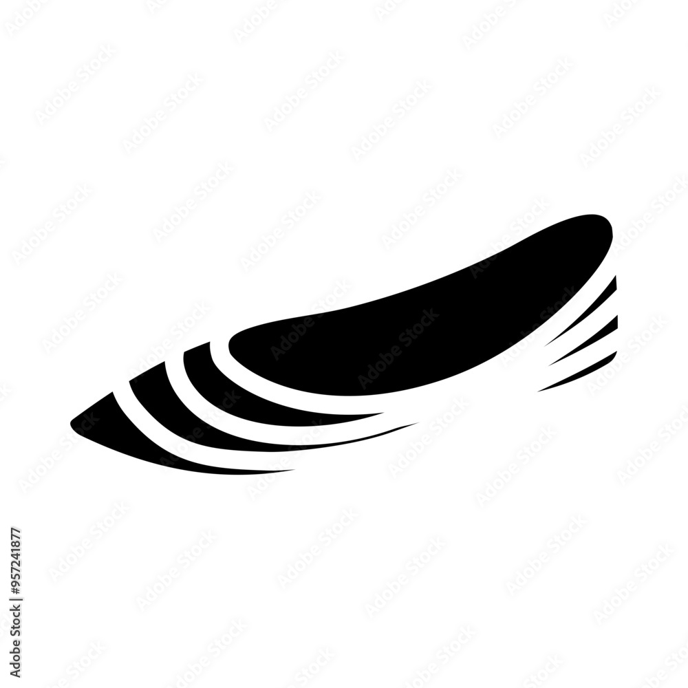 Traditional Indian Footwear (Jutti) Vector Glyph Icon Design Traditional Indian Footwear (Jutti) Vector Glyph Icon Design