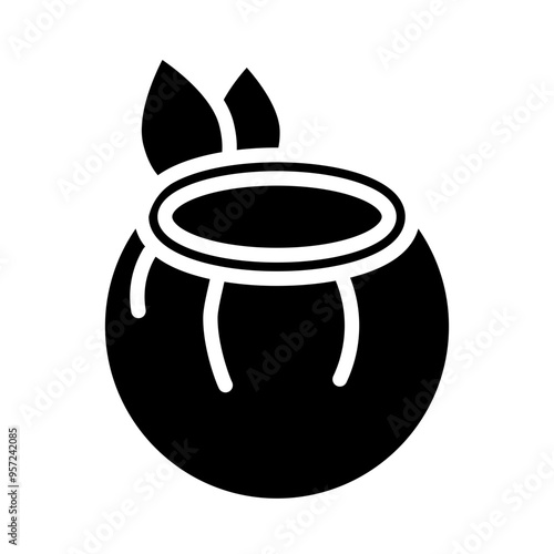 Coconut Vector Glyph Icon Design