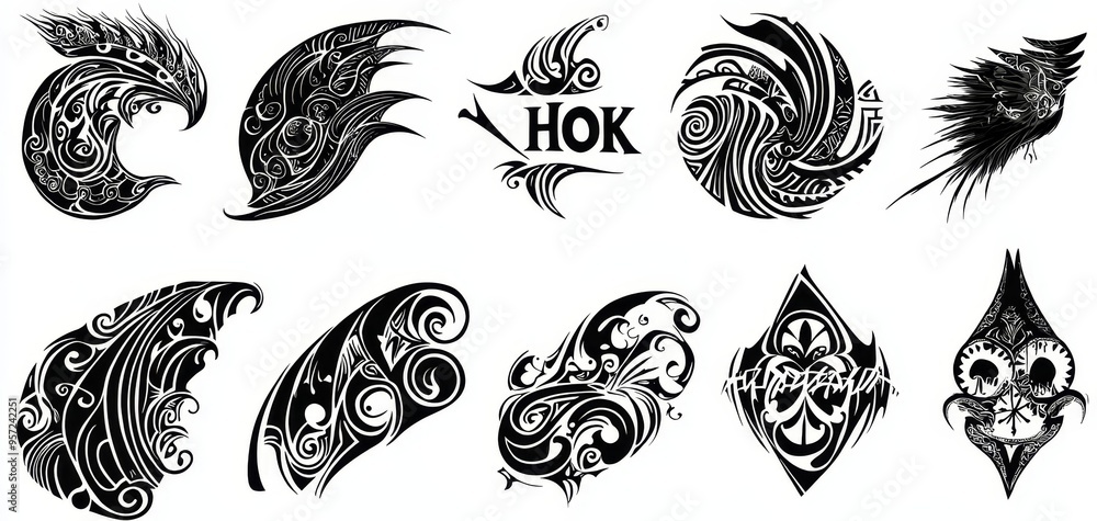 Black and White Tribal Tattoo Designs A Collection of Intricate Patterns and Shapes for Body Art Inspiration Tribal Black and White Tribal Tattoo Designs A Collection of Intricate Patterns and Shapes for Body Art Inspiration Tribal