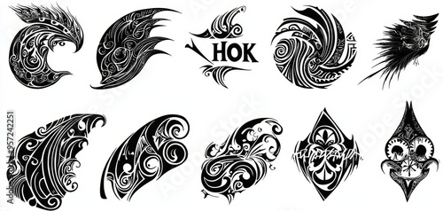 Black and White Tribal Tattoo Designs A Collection of Intricate Patterns and Shapes for Body Art Inspiration Tribal
