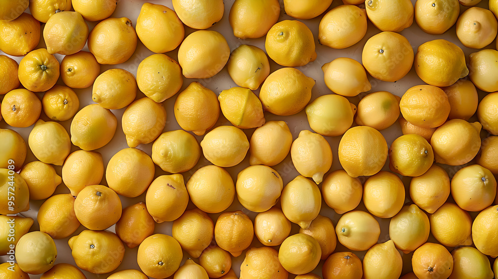 top down view of lemons lying on table top down view of lemons lying on table