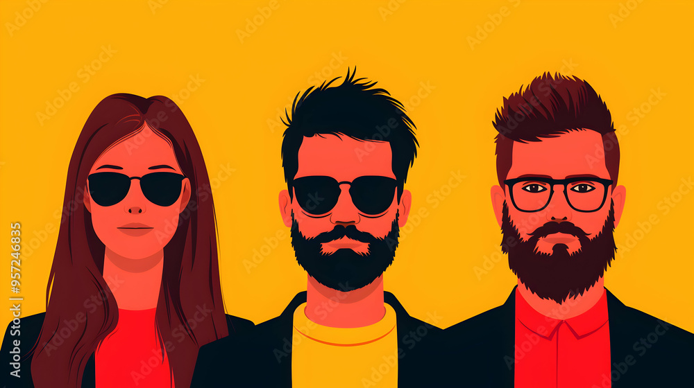 Collection Flat Style Vector Illustrations Collection Flat Style Vector Illustrations