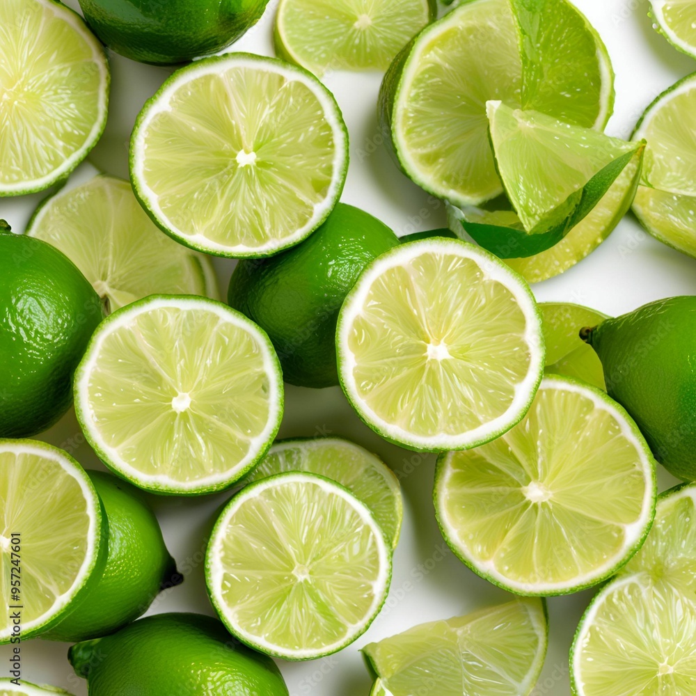 Lime isolated on white background, full depth of field Lime isolated on white background, full depth of field