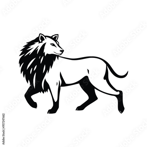 Animal Silhouette Illustration With Vector File photo