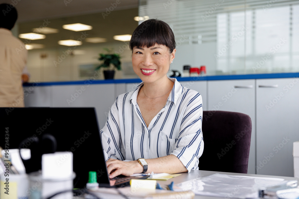 Portrait of confident businesswoman with laptop Portrait of confident businesswoman with laptop