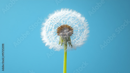 Wallpaper Mural single dandelion on a blue background Torontodigital.ca