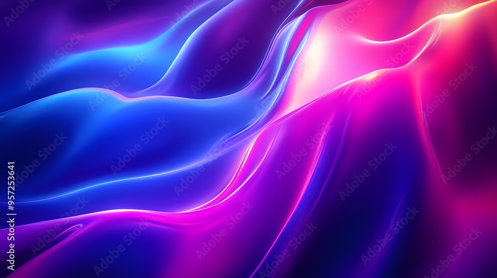Abstract purple and blue background with wavy lines, gradient effect, futuristic style, high resolution, detailed texture, soft lighting, shadows, reflections Abstract purple and blue background with wavy lines, gradient effect, futuristic style, high resolution, detailed texture, soft lighting, shadows, reflections