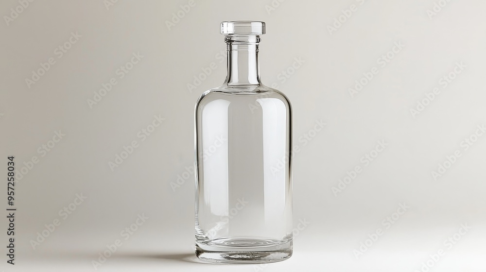 Empty Glass Bottle Centered on White Background Minimalist Composition Ready for Branding 147 characters Bottle Mockup Empty Glass Bottle Centered on White Background Minimalist Composition Ready for Branding 147 characters Bottle Mockup