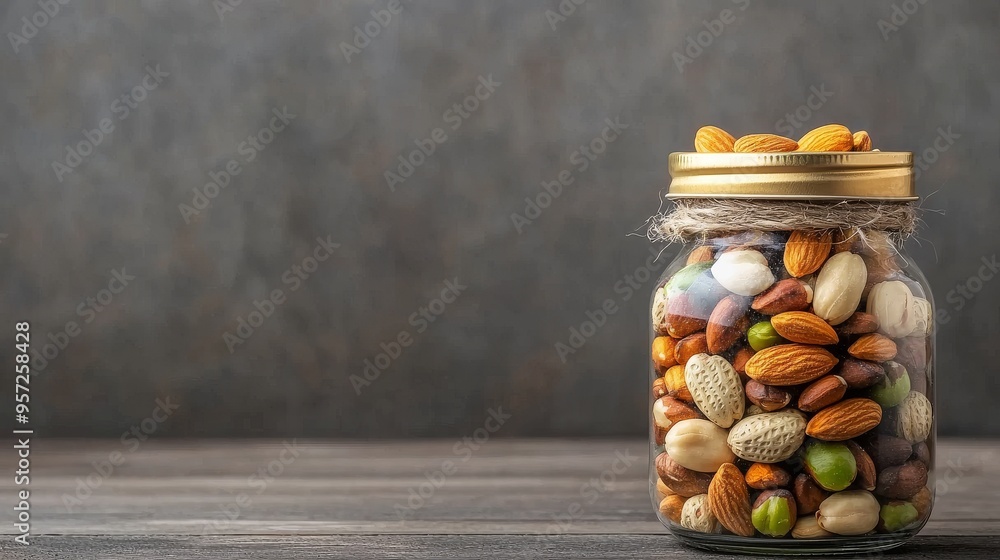 Brain-Boosting Mixed Nuts and Seeds in Glass Jar Brain-Boosting Mixed Nuts and Seeds in Glass Jar