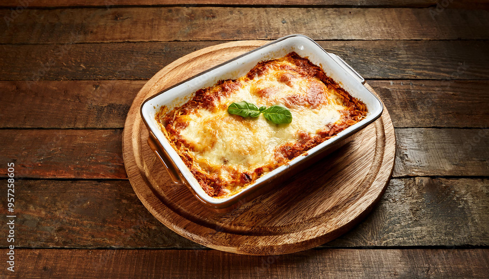 Italian lasagna with Bolognese sauce, creamy béchamel, and pasta sheets. Tasty dish. Delicious food Italian lasagna with Bolognese sauce, creamy béchamel, and pasta sheets. Tasty dish. Delicious food
