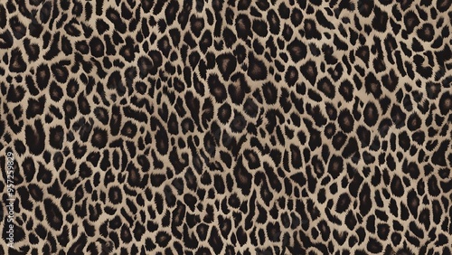 Leopard skin texture, real hairy design, fashion textile print