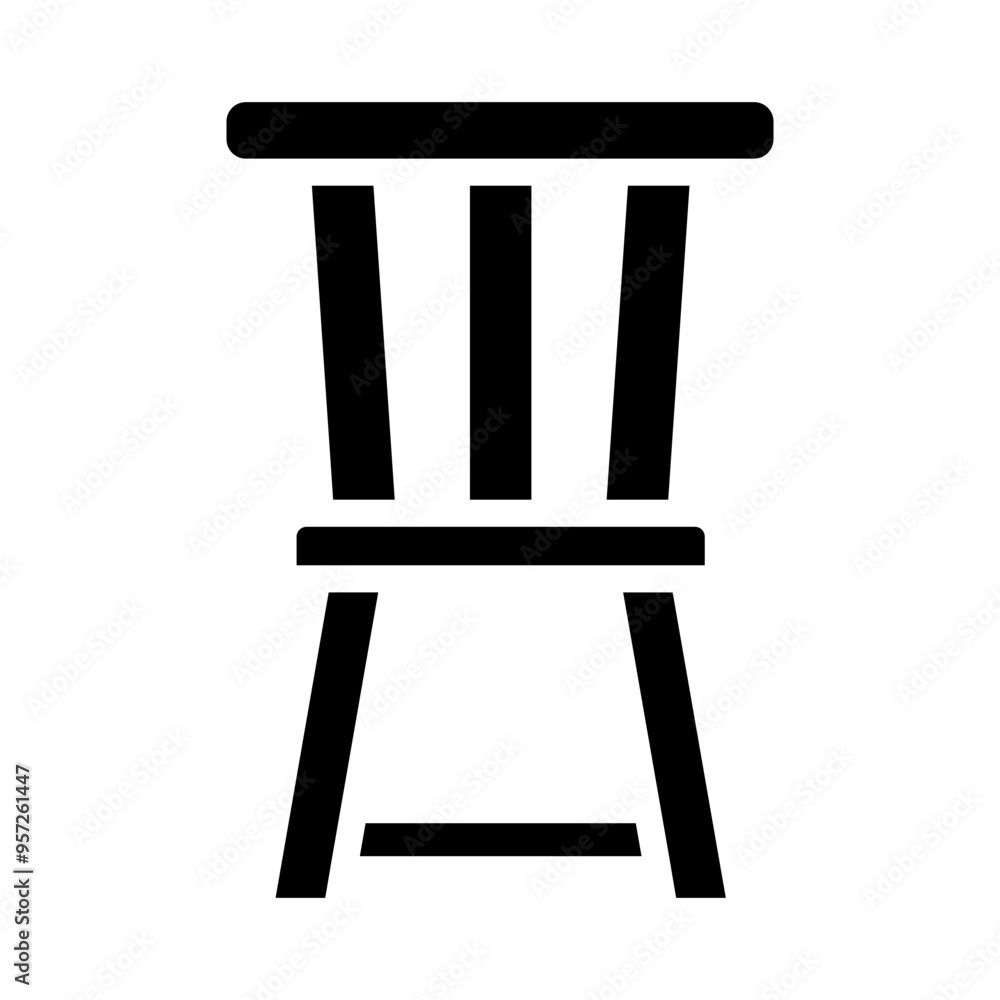 Fototapeta premium Coffee Chair Vector Glyph Icon Design