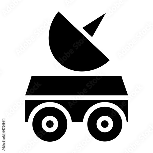 Space Rover Vector Glyph Icon Design