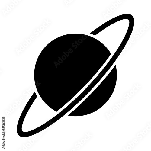 Uranus Vector Glyph Icon Design