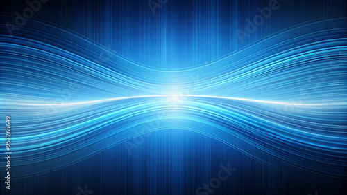 Abstract blue background featuring smooth, flowing waves creating a serene and calming visual effect.