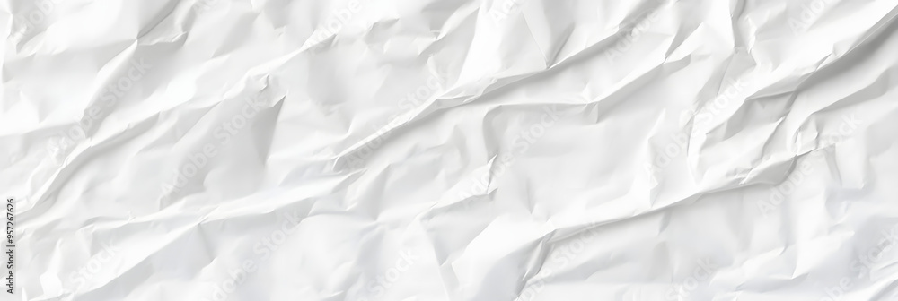 Fototapeta premium white crumpled paper background texture pattern overlay