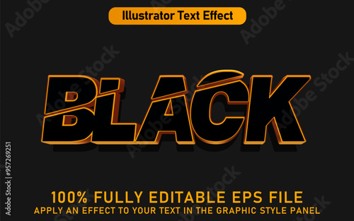 EDITABLE BLACK TEXT EFFECT