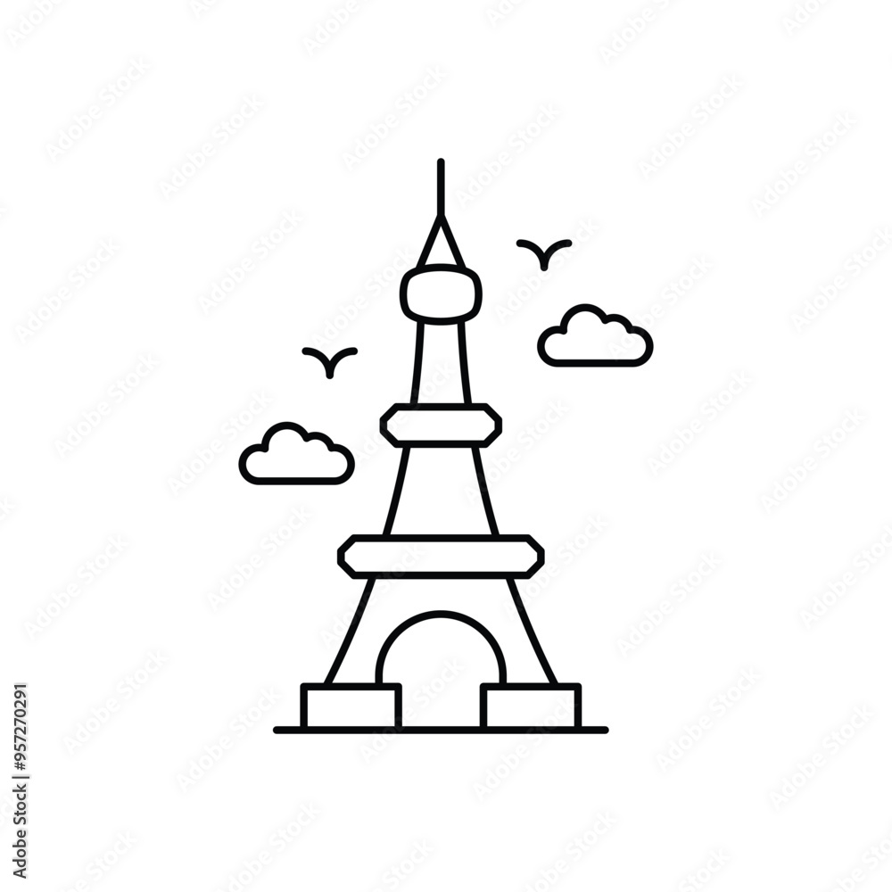 Landmark vector icon Landmark vector icon