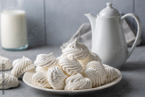 French dessert Meringue pre...