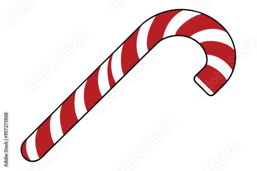 candy cane isolated on white background
