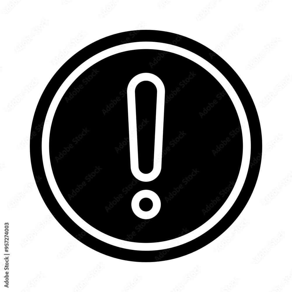 Exclamation Mark Vector Glyph Icon Design Exclamation Mark Vector Glyph Icon Design