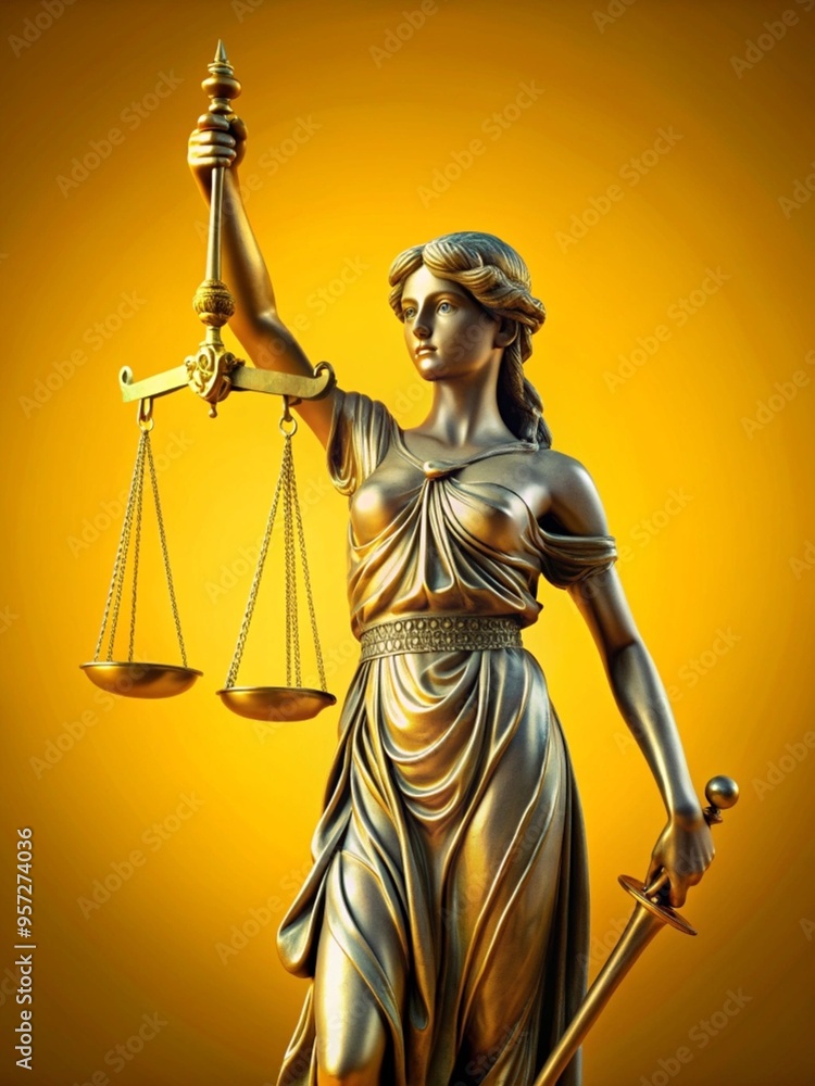 View of 3d justice scales