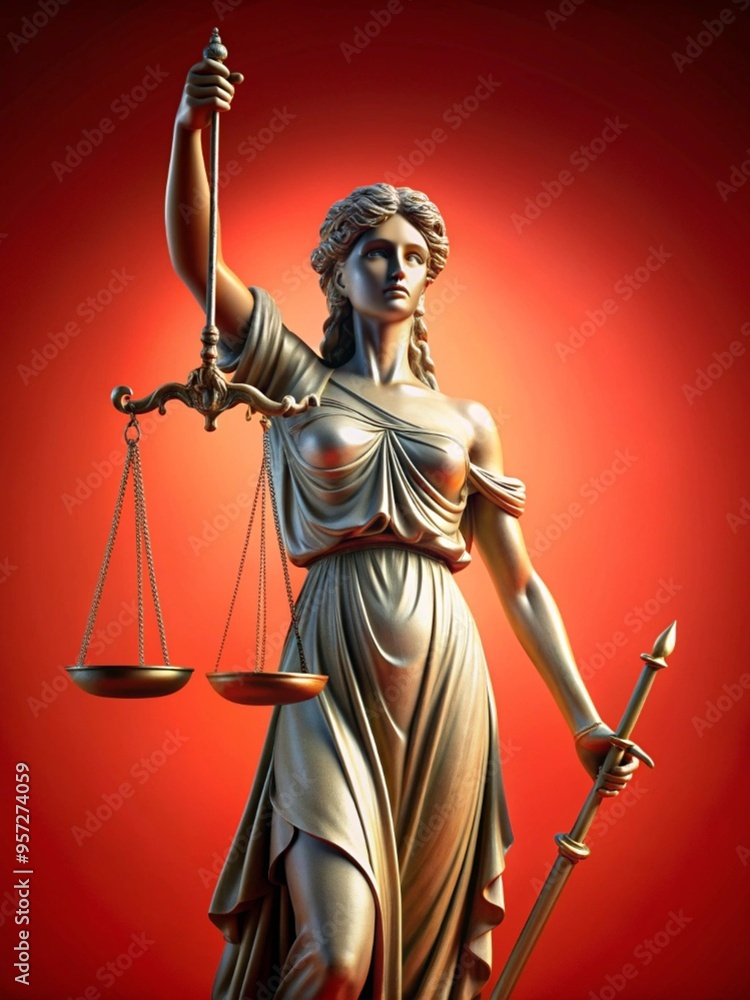 View of 3d justice scales View of 3d justice scales
