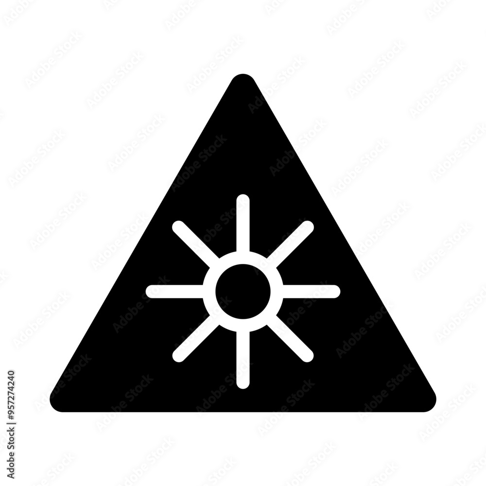 Laser Warning Vector Glyph Icon Design Laser Warning Vector Glyph Icon Design