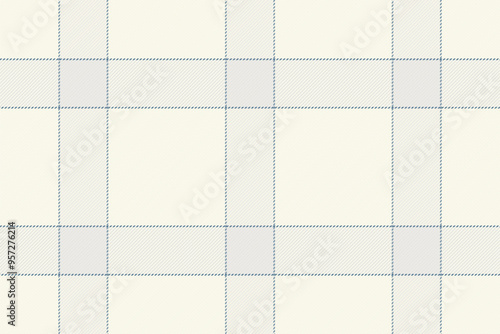 Tracery background vector check, flannel fabric plaid pattern. Selection tartan seamless texture textile in white and sterling silver colors.