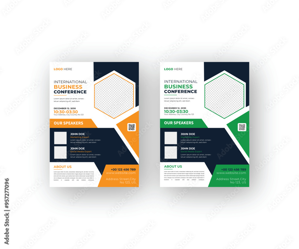 Business conference flyer design template a4 size Business conference flyer design template a4 size