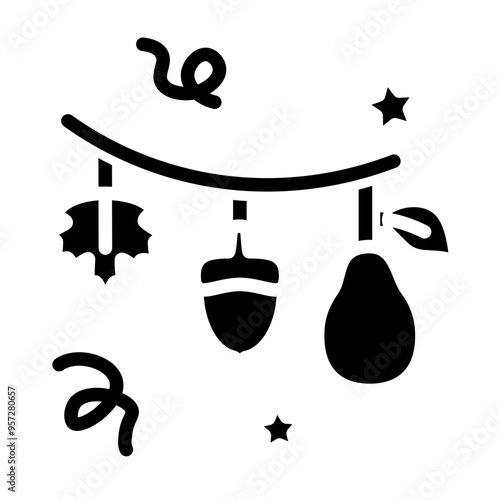 Autumn Festival Vector Glyph Icon Design