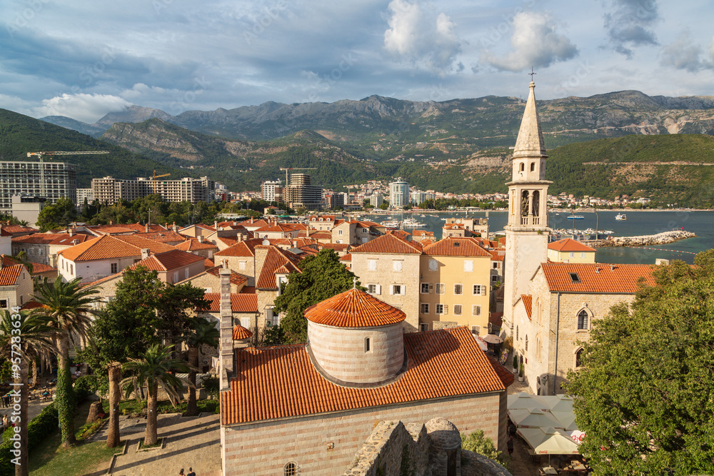Obraz premium Old town of Budva on a sunny day. Budva, Montenegro