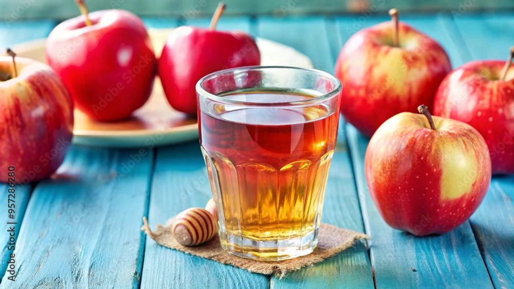 Glass with apple cider, AI Generation Glass with apple cider, AI Generation