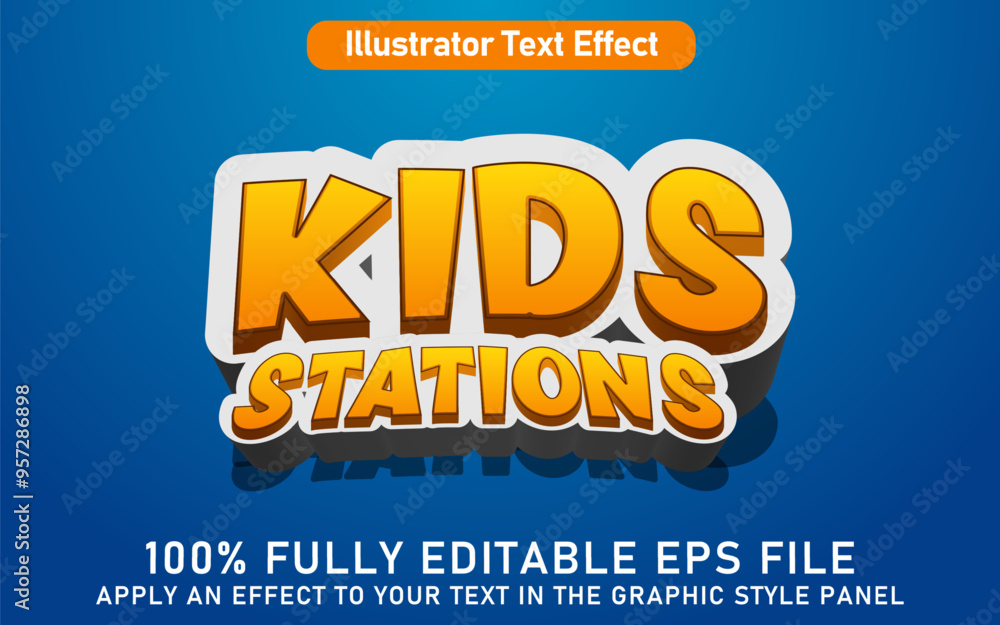 EDITABLE KIDS STATIONS TEXT EFFECT EDITABLE KIDS STATIONS TEXT EFFECT