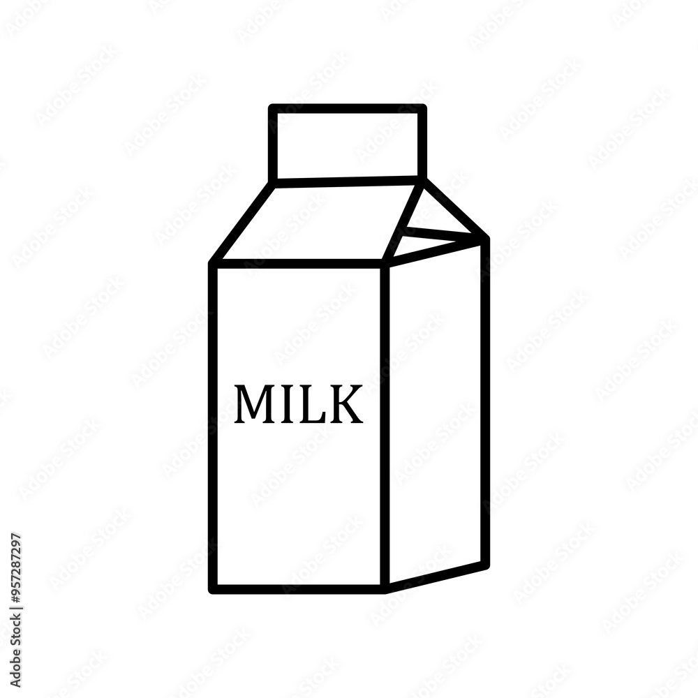 milk carton with milk milk carton with milk