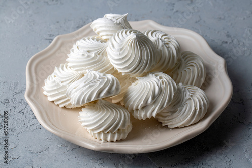 French dessert Meringue pre...