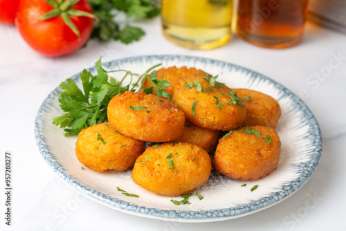 A plate of delicious fried ...
