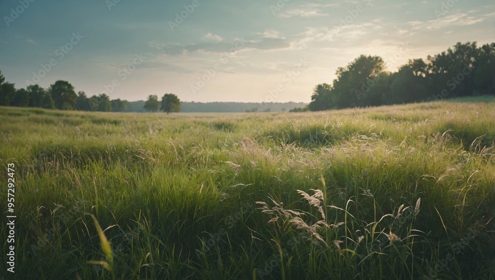 Soft pastel grassy field background, illustrated for a calming effect. Soft pastel grassy field background, illustrated for a calming effect.