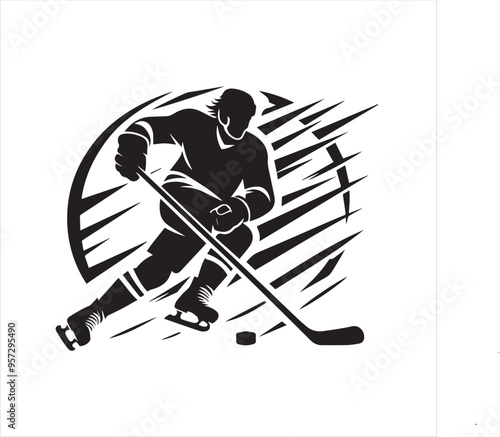 hockey player silhouette