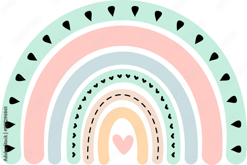 Rainbow illustrator in soft tones Rainbow illustrator in soft tones