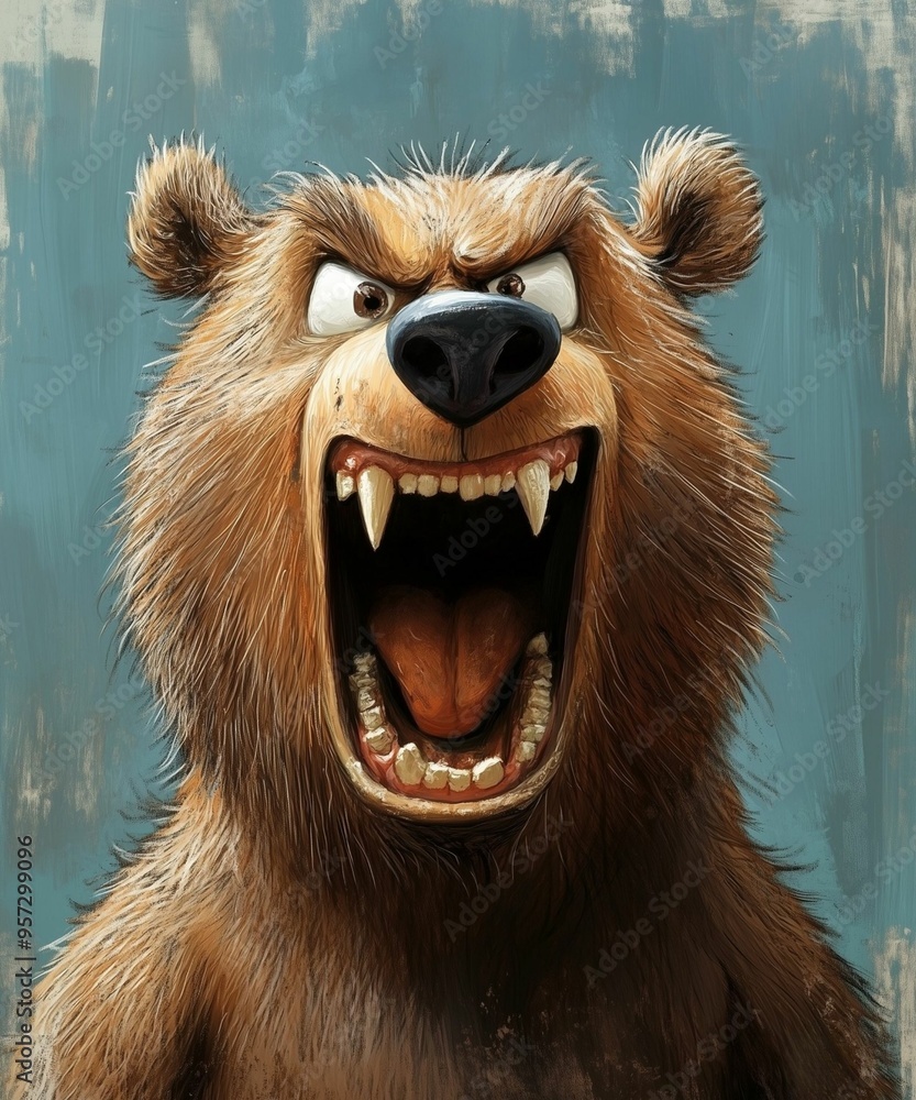 funny bear cartoon art, generative ai funny bear cartoon art, generative ai
