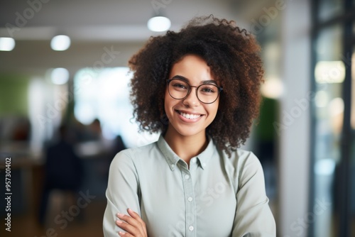 Smiling portrait of a female student photo