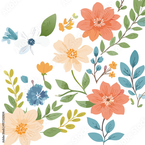 Wallpaper Mural Florals and botanicals illustration design Torontodigital.ca