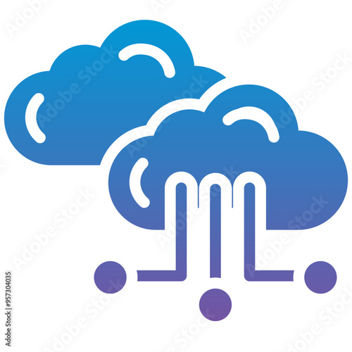 Hybrid Cloud Icon