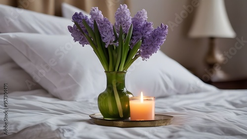 hyacinth on the bed