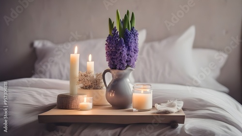 hyacinth on the bed