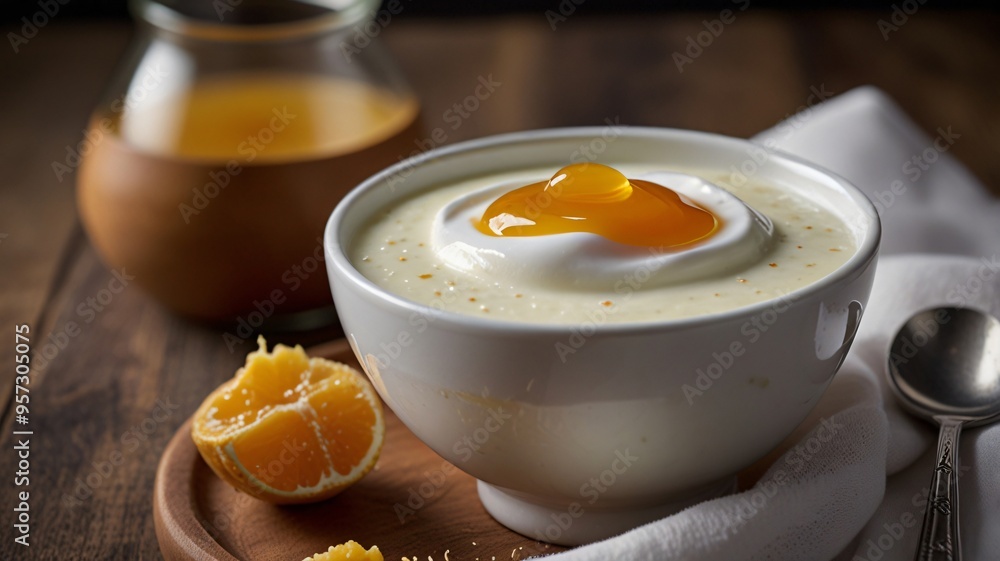 curd with honey , AI Generated.