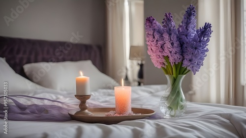 hyacinth on the bed
